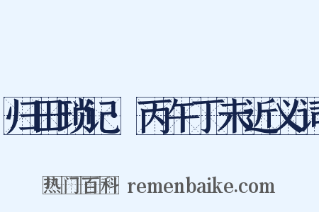 归田琐记·丙午丁未近义词是什么意思的图片